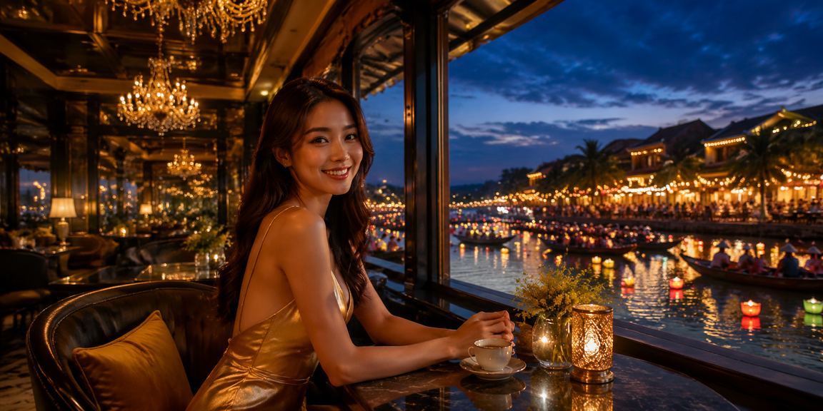 Người dùng đăng nhập tài khoản cá cược bên tách cà phê tại Hội An