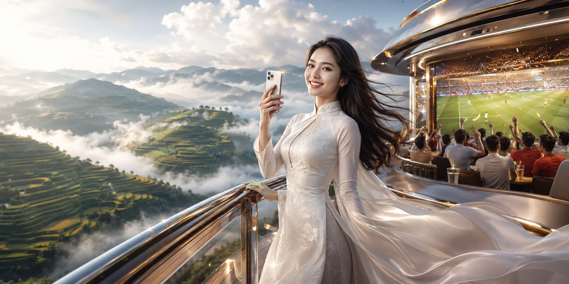 Người dùng truy cập nền tảng thể thao trên điện thoại tại Sapa
